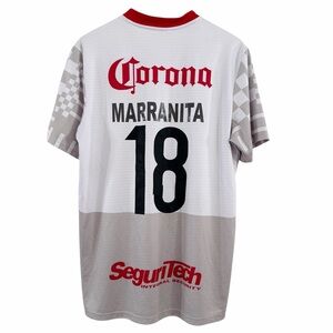 Futbol Jersey Soccer Shirt Corona Marranita Size Large White Red Gray #18